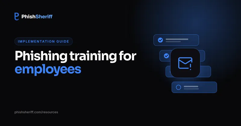 Employee phishing training programme showing learn test report and improve stages