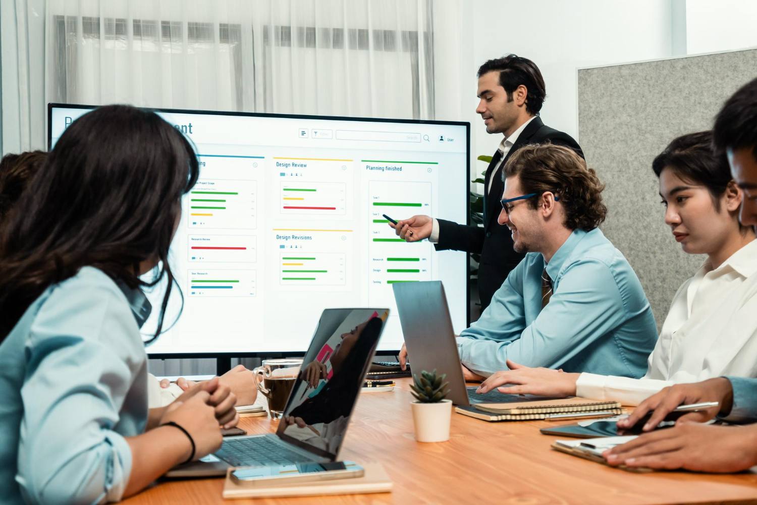 A security briefing in a boardroom